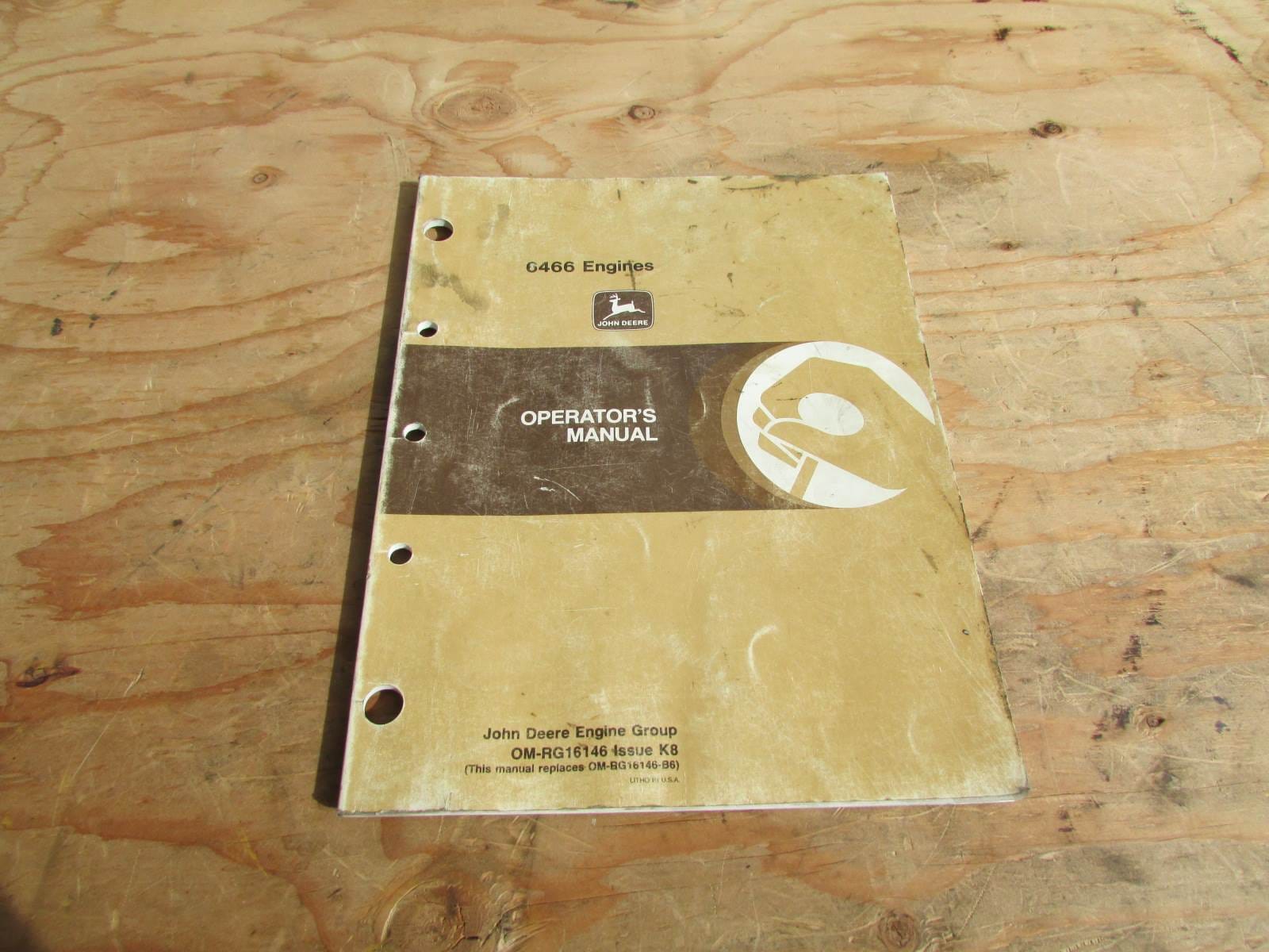 John Deere 6466 Engines Operator's Manual