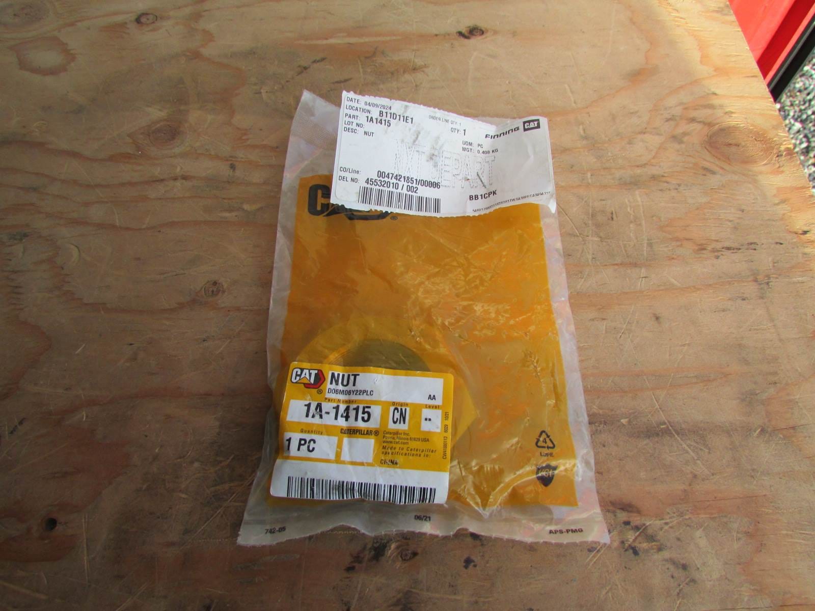 Caterpillar 1A1415 Nut