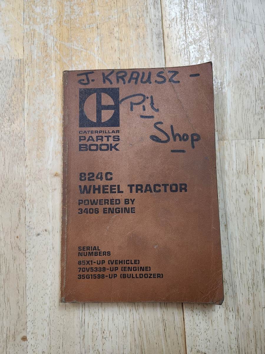 Caterpillar 824C Parts Book
