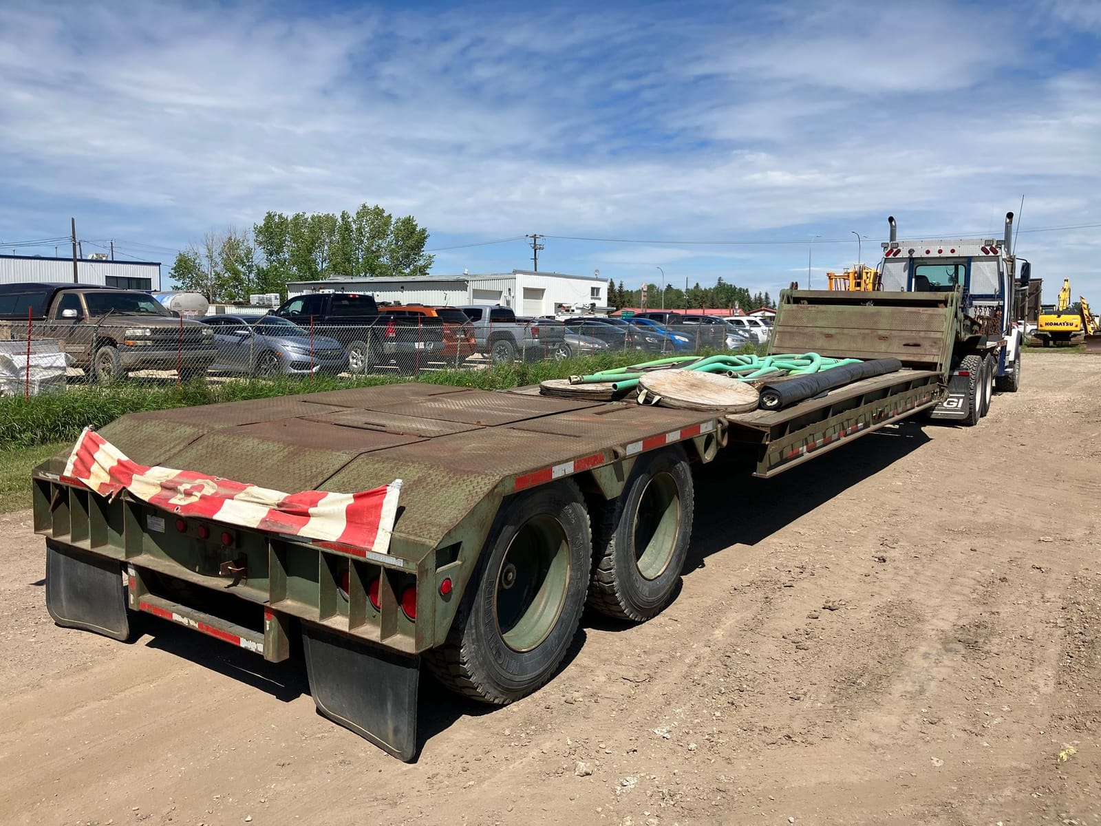 1989 Arnes 35 Ton Hydraulic T/A Drop Deck Trailer