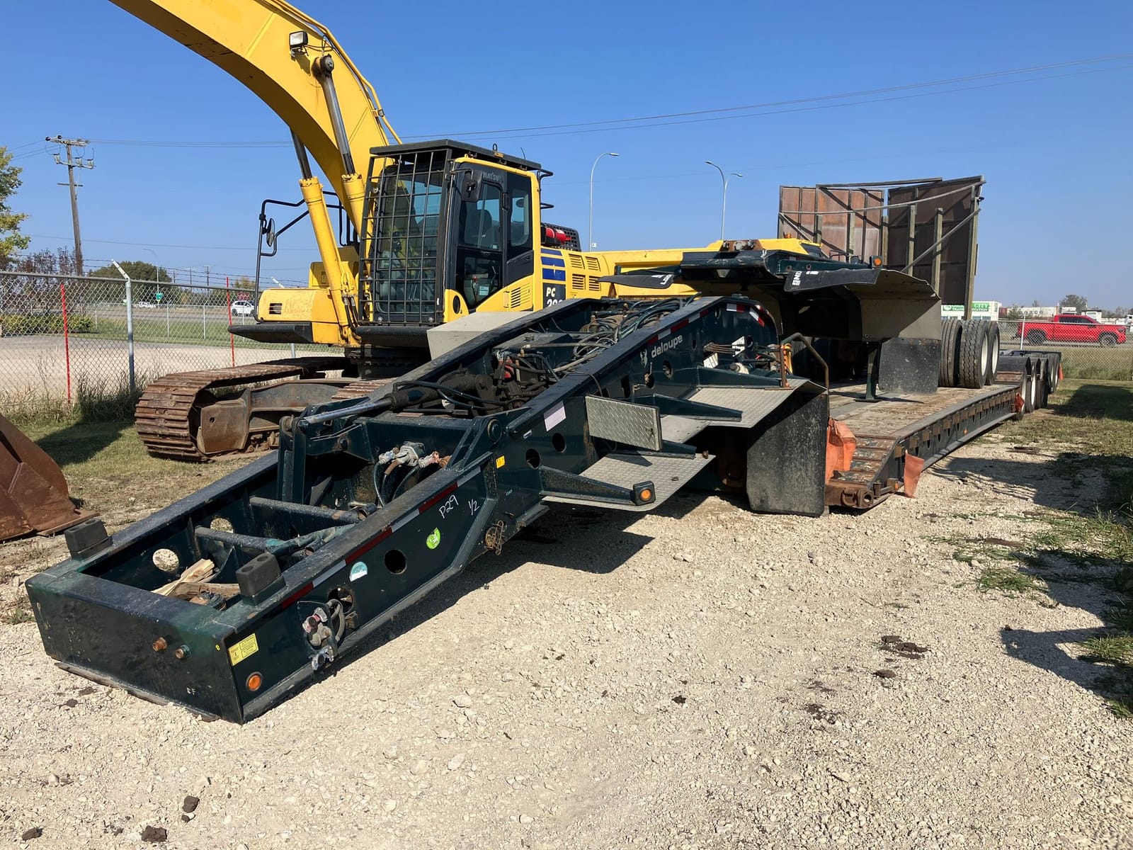 2014 Deloupe Tri/A Double Drop Removable Gooseneck Lowboy Trailer
