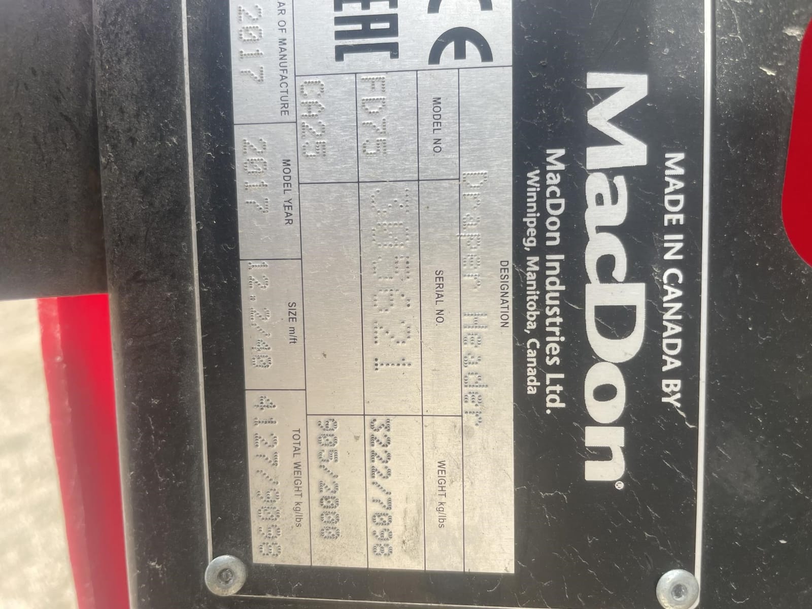 2017 MAC DON FD75